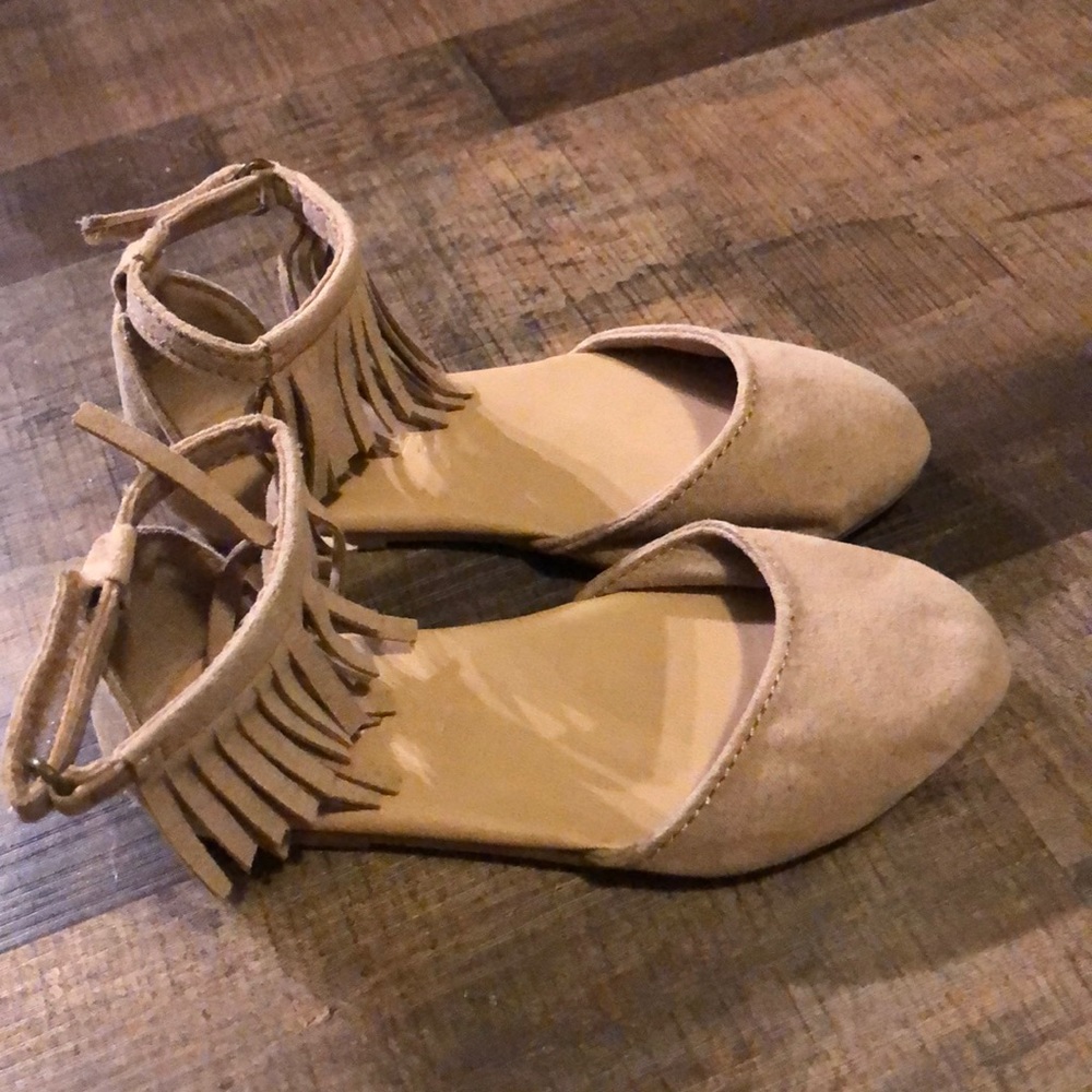 Old navy fringe toddler tan flats